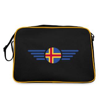 I Love Åland, T-shirt design de style élégance - Sac Retro - noir/or - Dos
