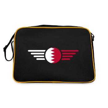 J’aime Bahreïn, T-shirt design de style élégance - Sac Retro - noir/or - Dos