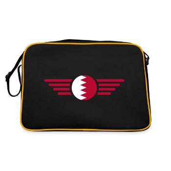 J’aime Bahreïn, T-shirt design de style élégance - Sac Retro - noir/or - Dos