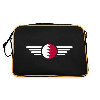 J’aime Bahreïn, T-shirt design de style élégance - Sac Retro - noir/or - Dos