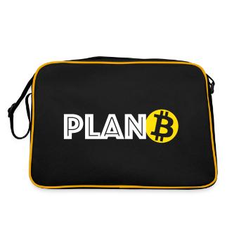 Plan B, Bitcoin | Argent, Bourse, Ethereum, Finance - Sac Retro - noir/or - Dos