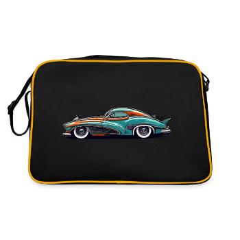 Car / Vehicle / Passenger Car / Mobile / Old Timer / Driving - Retro Bag - black/gold - Back