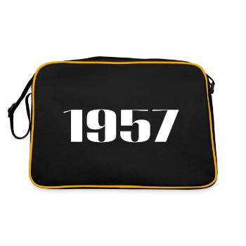 1957 - Cadeau né en 1957 - Sac Retro - noir/or - Dos