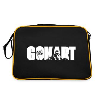 Aller course de kart / pilote de kart / karting / karts - Sac Retro - noir/or - Dos