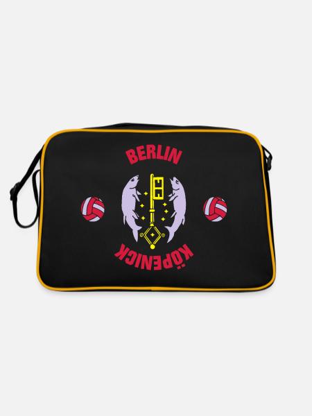 Berlin Köpenick (ID: 001013) - Retro Tasche - Schwarz/Gold