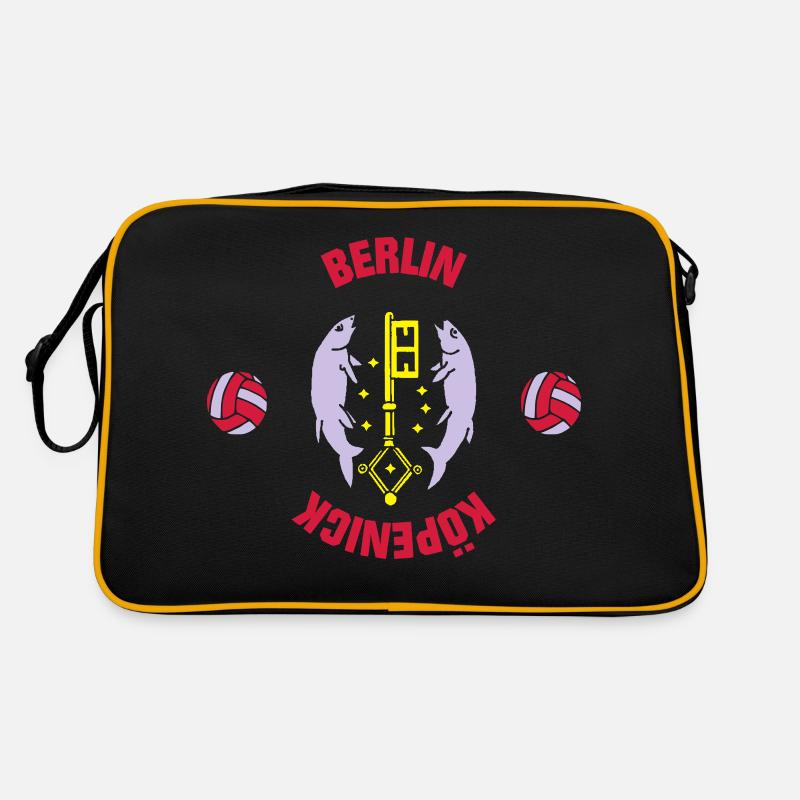 Berlin Köpenick (ID: 001013) - Retro Tasche - Schwarz/Gold