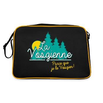 Lorraine Parce que je le Vosgien. - Sac Retro - noir/or - Dos