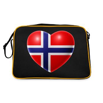 Herz (Norvège / Norge) - Sac Retro - noir/or - Dos