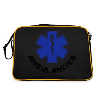 ambulancier logo - Sac Retro - noir/or - Dos
