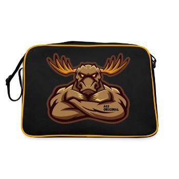 Ace original Moose Mascot - Sac Retro - noir/or - Dos