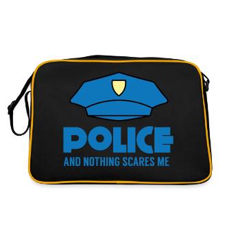 Police: Police et rien ne me fait peur - Sac Retro - noir/or - Dos