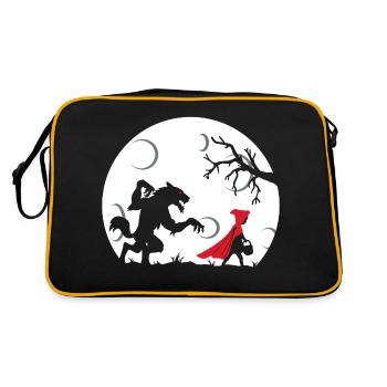Rotkäppchen - Retro Tasche - Schwarz/Gold - Hinten