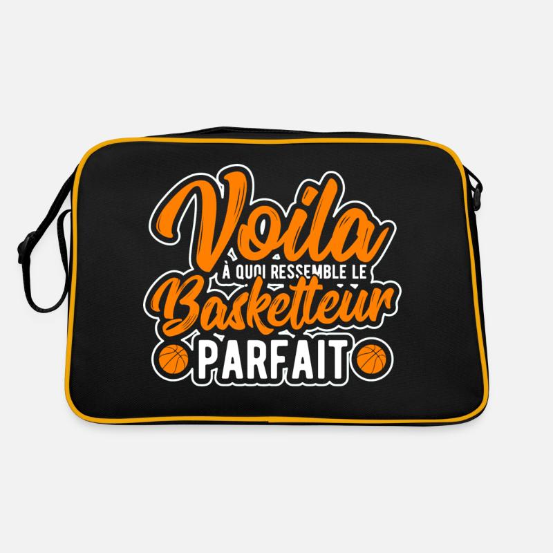 Basketteur parfait cadeau - Sac Retro - noir/or