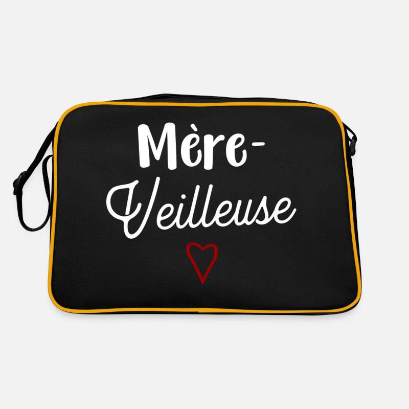 Mère-veilleuse cadeau - Sac Retro - noir/or