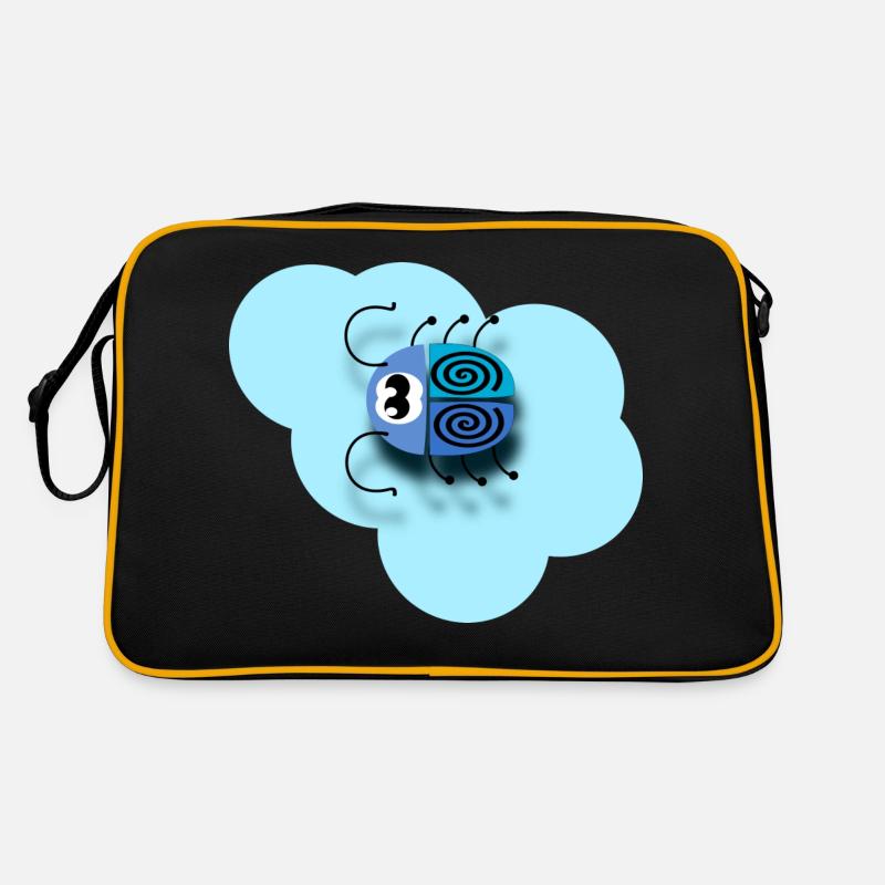 auf Wolke - Retro Tasche - Schwarz/Gold