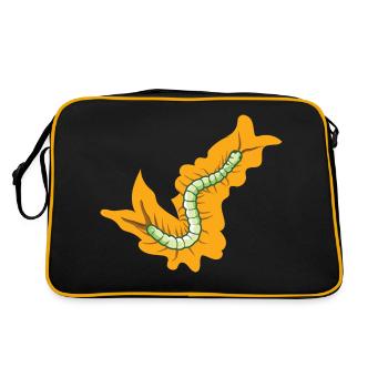 Poisonous scolopender centipede as crawling animal - Retro Bag - black/gold - Back