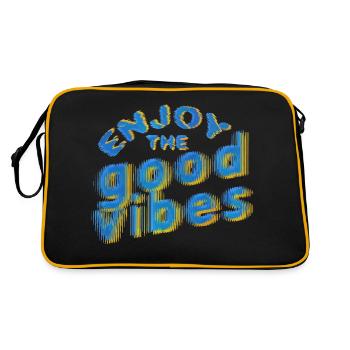 Good Vibes (lettrage) 02 - Sac Retro - noir/or - Dos