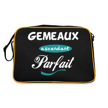T shirt gémeaux ascendant parfait - Sac Retro - noir/or - Dos