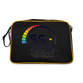 55 Jahre Jubiläum Thekentage Stunden - Retro Tasche - Schwarz/Gold - Hinten