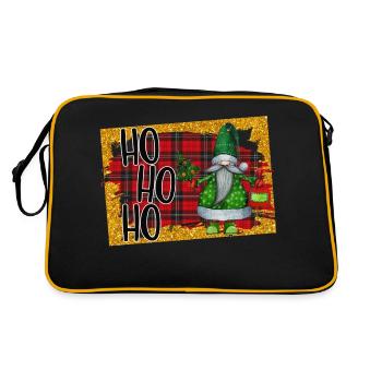 Noël Ho Ho Ho - Sac Retro - noir/or - Dos
