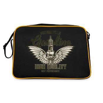 motorcycle gasoline - Retro Bag - black/gold - Back