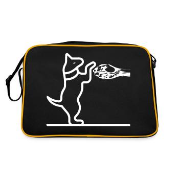 Chien chien - Sac Retro - noir/or - Dos