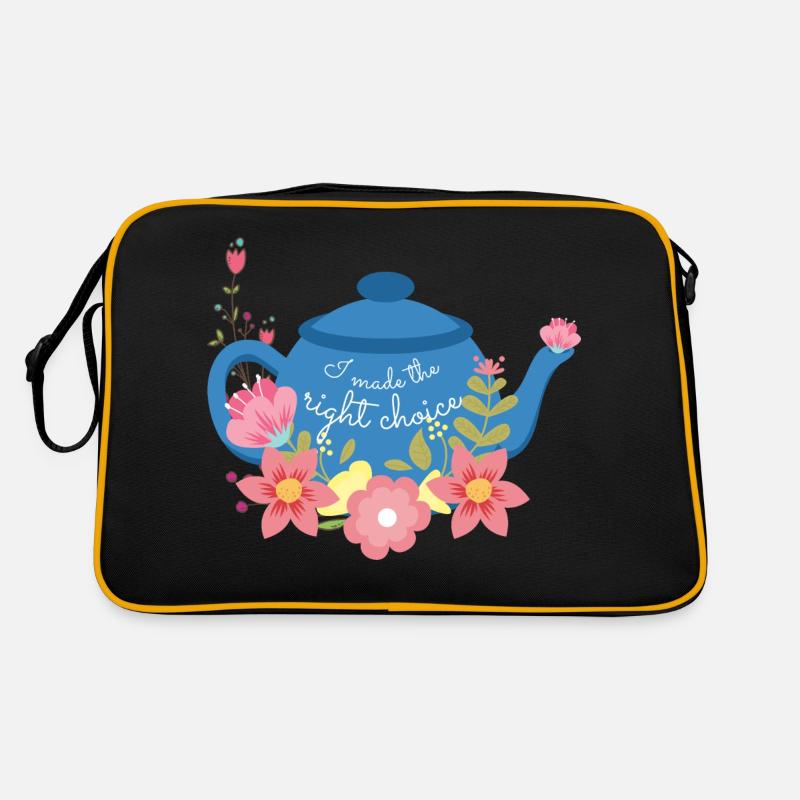 tea I made the right choice - Retro Tasche - Schwarz/Gold