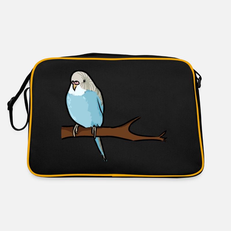 Douce perruche sur la branche Sac Retro