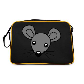 Souris tête clipart - Sac Retro - noir/or - Dos