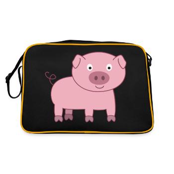 piglet - Retro Bag - black/gold - Back