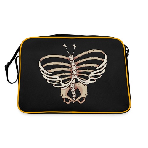 Schmetterling Skelett - Retro Tasche