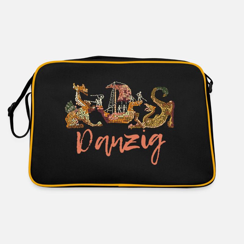 Danziger Drachen - Retro Tasche - Schwarz/Gold