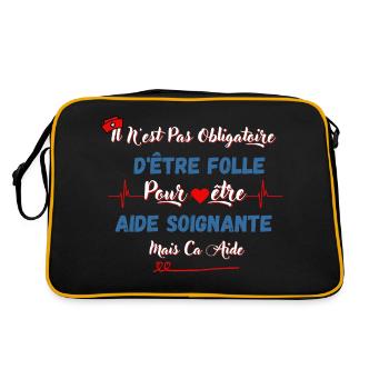 Aide-soignante et folle - Sac Retro - noir/or - Dos
