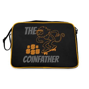Bitcoin und Krypto, Coinfather - Retro Tasche - Schwarz/Gold - Hinten