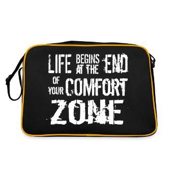 life begins at the end of your comfort zone - Retro Bag - black/gold - Back