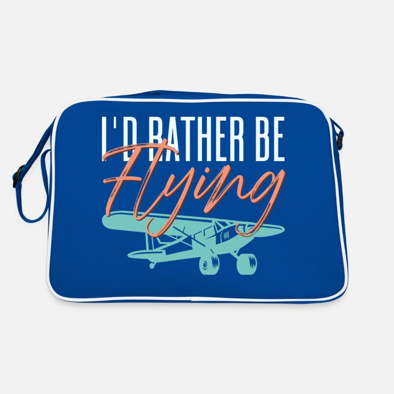 I'd Rather By Flying Aviation Pilot Retro Bag