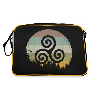 Triskele - Retro Bag - black/gold - Back