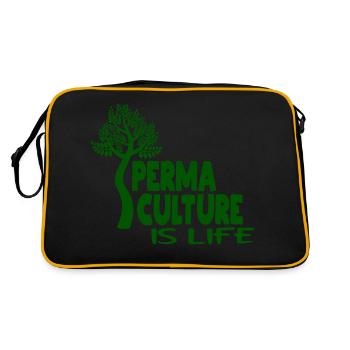 Permaculture Is Life - Retro Bag - black/gold - Back