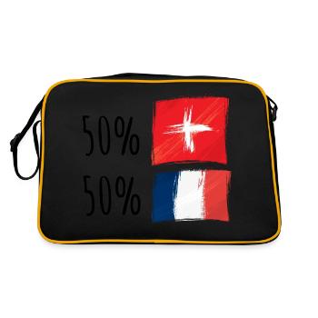 Moitié Français / Moitié suisse - Sac Retro - noir/or - Dos