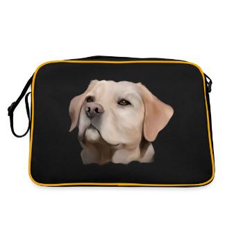 Labrador - Retro Tasche - Schwarz/Gold - Hinten