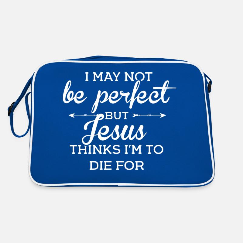 Ich bin nicht perfekt aber Jesus ist es Retro Tasche