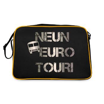 Neun Euro Touri - Retro Tasche - Schwarz/Gold - Hinten