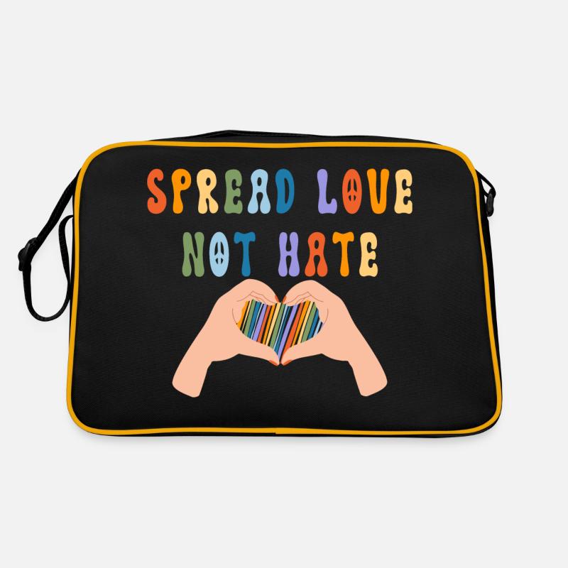 Spread Love Not Hate Retro Tasche