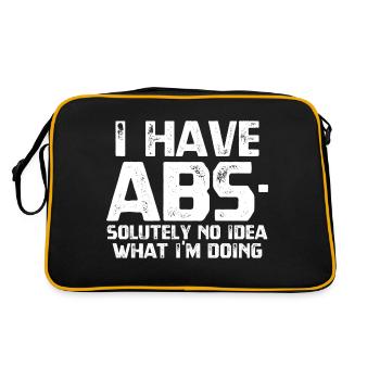 ICH HABE ABS - Retro Tasche - Schwarz/Gold - Hinten