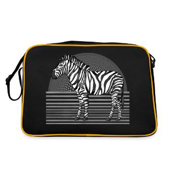 Zèbre - Sac Retro - noir/or - Dos