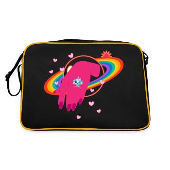 Arc-en-ciel - Diamant - Sac Retro - noir/or - Dos