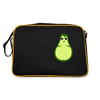 Birne - Retro Tasche - Schwarz/Gold - Hinten