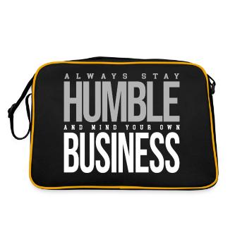 Always Stay Humble - Retro Tasche - Schwarz/Gold - Hinten
