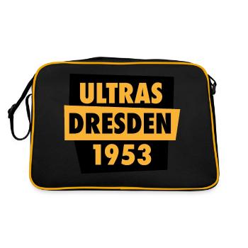 Ultras - Dresden - 1953 - Sachsen - Retro Tasche - Schwarz/Gold - Hinten