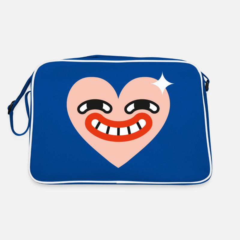 Süsses Herz mit frechen Gesicht Retro Tasche